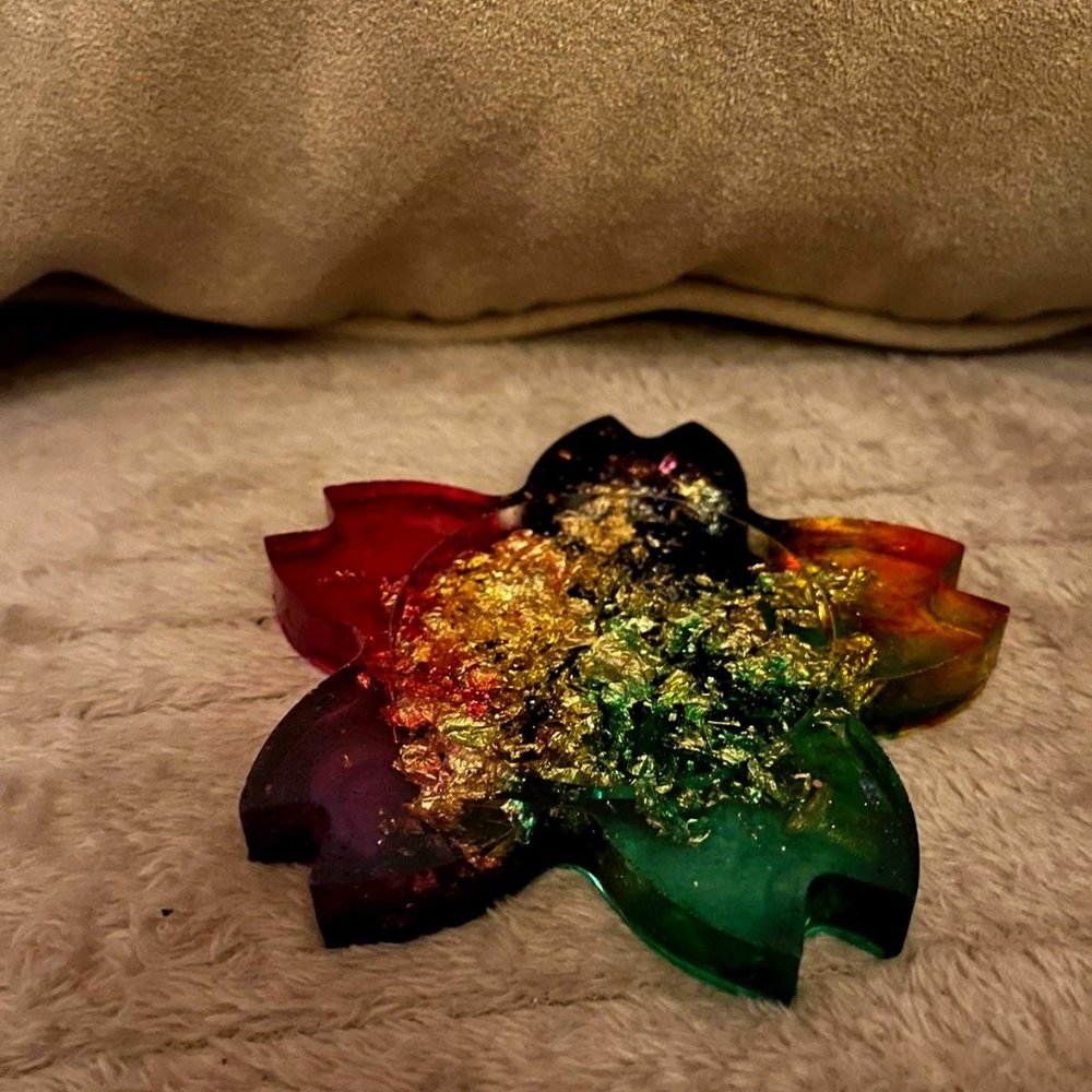 lotus chakra decor jewellery tray coaster